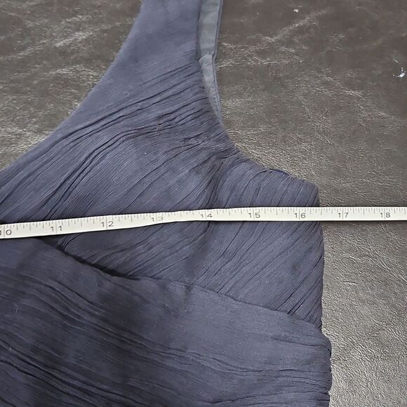 J. Crew Womens Navy Blue 100% Silk Mini Dress Size 6 Elegant Modern Party - Picture 7 of 8